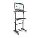 Workstation Notebook Stand with Adjustable Height Shelf
