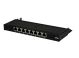 Mini patch panel Cat.6A STP 8 ports, black, 0.5 U