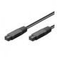 FIREWIRE KABEL 9M/9M, black, 1,80M