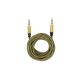 SBox Mini Jack kabel med 3 ringe - 1,5m - Guld