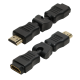 HDMI adapter, A male to A female, 270° slewable, 4K/30Hz