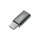 USB-C adapter to Micro USB female, silver