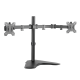Dual monitor desk stand, tilt -45°/+45°, swivel -90°/+90°, r