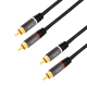 Stereo Audio Cable, 2 x 2 RCA Male, 2m, black