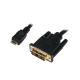 Mini HDMI to DVI-D cable, M/M, 1m