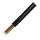Telephone cable flat 6-wires, 100m, black