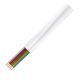 Telephone cable flat 6-wires, 100m, white