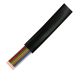 Telephone cable flat 8-wires, 100m, black