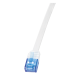 Patch cable flat Cat.5e U/UTP / telephone, 10m, white