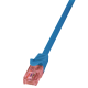Patch cable Cat.6 U/UTP, PrimeLine, blue, 0.25m