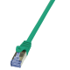 Patch cable Cat.6A 10G S/FTP, PIMF, PrimeLine, green, 10m
