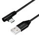 USB 2.0 to micro-USB (90° angled) male, 1m