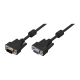 VGA extension cable 1x male 1x female, black, 3m