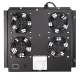 Roof fan tray for floor standing cabinet with 4 fans, black