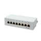 Patch panel desktop Cat.6A STP 8 ports, grey