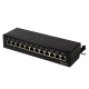 Patch panel desktop Cat.6A, STP, 12 ports, RAL 9005 black