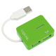 USB 2.0 hub 4-port, Smile, green