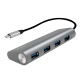 USB 3.2 Gen 1x1 USB-C 4-port hub, with aluminum casing
