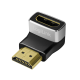 LogiLink HDMI adapter, A/M to A/F, 90° angled, 8K/60 Hz, black/grey