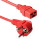 POWERCORD SCHUKO-C19 RED 1.20M