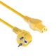 POWERCORD CEE 7/7-C15 YL 2.00M