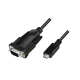 LogiLink USB 2.0 Type-C cable, 1,2m, USB-C/M to DB9/M, serial, black