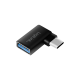 USB 3.2 Gen 1 Type-C adapter, C/M to USB-A/F, 90° angled, black