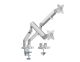 Dual monitor mount, Max 9 kg, VESA75x75, 100x100, 17–32