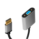 DisplayPort adapter,DP/M to VGA/F,1080p/60Hz, alu, black/grey, 0.15 m