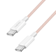 LogiLink USB 2.0 Type-C cable, 0.5 m, C/M to C/M, nylon jacket, 60W, pink