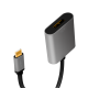 USB 3.2 Gen1 Type-C adapter, C/M to DP/F, 4K, alu,black/grey, 0.15 m