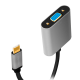 USB 3.2 Gen1 Type-C adapter, C/M to VGA,1080p,alu,black/grey, 0.15 m