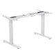 Electrically adjustable desk frame, 3-fold telescopic legs, 2 motors, white