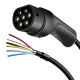 LogiLink EV charging cable, open end, Type 2, 3-phase, 16 A, 11 kW, 5 m