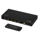 HDMI switch, 4x1-Port, multiviewer, 1080p/60 Hz, scaler, seamless, RC