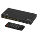 HDMI switch, 4x1-Port, multiviewer, 4K/30 Hz, scaler, seamless, RC