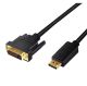 DisplayPort to DVI cable, black, 2m 