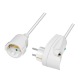 Power extension cable 1-way, 1x CEE 7/3 + 1 pass-through plug, 3 m