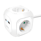 LogiLink 4-way charging cube, 4x socket, 1x USB-C PD 20W, 1x USB-A QC 18W, white