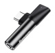 BASEUS adapter audio USB-C to Jack 3,5mm + Type C - Sort