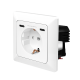 LogiLink Wall outlet, 1x CEE 7/3, 2x USB-C, 25 W, PD, installation depth: 29.5 mm