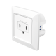 LogiLink Wall outlet, 2x USB-C, 25 W, PD, installation depth: 35 mm, white