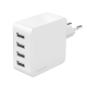LogiLink 4 port USB socket adapter, 24 W, 4x USB-A, white