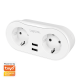 Wi-Fi smart plug socket, 2-way (CEE 7/3), 2x USB, Tuya compatible