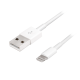 Lightning cable, Apple 8-pin/M to USB-A/M, MFI, white, 1 m