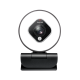 Full HD USB webcam, 76°, dual microphone, auto focus, ring light, tripod