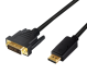 DisplayPort to DVI cable, black, 5m